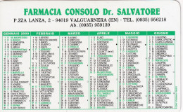 Calendarietto - Farmacia Consolo Dr. Salvatore - Valguarnera - Enna - Anno 2000 - Petit Format : 1991-00