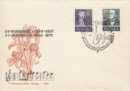 FDC POLAND 1076-1077 - Musique