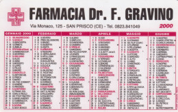 Calendarietto - Farmacia Dr.f.gravino - San Prisco - Caserta - Anno 2000 - Tamaño Pequeño : 1991-00