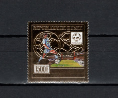 Guinea 1990 Football Soccer World Cup Gold Stamp MNH - 1990 – Italy