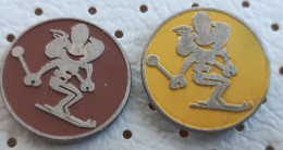 Skiing, Skiers, Ski, Giant Slalom Trimcek Slovenia Pins - Sports D'hiver