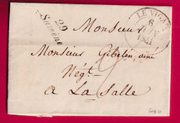 CURSIVE 29 SUMENE GARD T13 LE VIGAN 1841 POUR LA SALLE LETTRE - 1801-1848: Voorlopers XIX