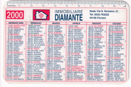 Calendarietto - Immobiliare Diamante - Ferrara - Anno 2000 - Tamaño Pequeño : 1991-00