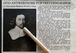 BALTHASAR MORETUS II 1615 - 1674 / HUWDE MET ANNA GOOS / EERSTE PLANTIJNSE DRUKKER - Sin Clasificación