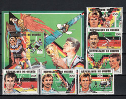 Guinea 1991 Football Soccer World Cup, Space Set Of 6 + S/s MNH - 1990 – Italien