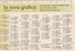 Calendarietto - La Nova Grafica - Villa Di Serio - Bergamo - Anno 2000 - Petit Format : 1991-00