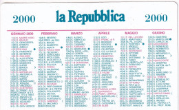 Calendarietto - La Repubblica - Anno 2000 - Klein Formaat: 1991-00