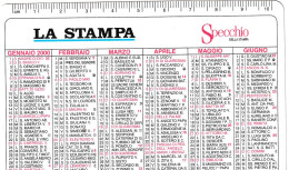 Calendarietto - La Stampa - Specchio Della Stampa - Anno 2000 - Tamaño Pequeño : 1991-00