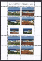 323 ARUBA 2015 - Y&T 871/74 En Feuille + Vignette - Plage - Neuf ** (MNH) Sans Charniere - Curaçao, Nederlandse Antillen, Aruba