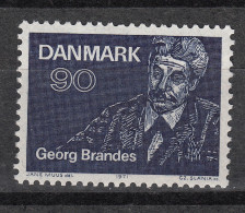 DANMARK 529 ** MNH – Georg Brandes (writer – écrivain) (1971) - Ungebraucht