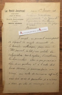 ● L.A.S 1896 Ludovic NAUDEAU - Le Petit Journal - Occultisme - Lumière Cathodique - Né Boulogne Sur Mer - Lettre - Escritores