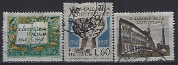 Italy 1958  10 Jahre Verfassung  (o) Mi.1007-1009 - 1946-60: Gebraucht