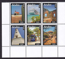 323 ARUBA 2015 - Y&T 883/88 -  Chapelle Bateau Phare Bus - Neuf ** (MNH) Sans Charniere - Curaçao, Nederlandse Antillen, Aruba