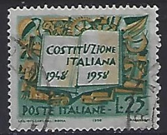 Italy 1958  10 Jahre Verfassung  (o) Mi.1007 - 1946-60: Used