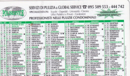 Calendarietto - Puliservice - Anno 2000 - Formato Piccolo : 1991-00