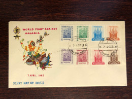 THAILAND FDC COVER 1962 YEAR MALARIA HEALTH MEDICINE STAMPS - Tailandia