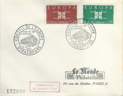 Enveloppe 1er Jour FDC N°1396/1397 Europa - Strasbourg - 14/09/1963 - 1960-1969