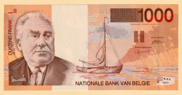 Belgium 1000 Francs ND 1997 Permeke / Boat P 150 215 Crisp UNC - Sin Clasificación