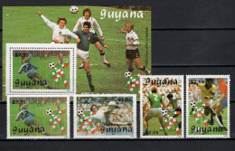 Guyana 1989 Football Soccer World Cup Set Of 4 + S/s MNH - 1990 – Italy