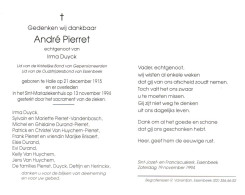 André Pierret (1915-1994) ~ Oudstrijder (1940-1945)? - Devotieprenten