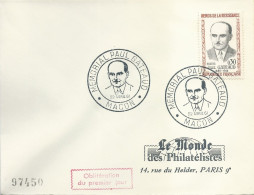 Enveloppe 1er Jour FDC N°1290 Gateaud - Macon - 22/04/1961 - 1960-1969