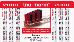 Calendarietto - TAU - MARIN - Farmacia Consoli - Catania - Anno 2000 - Kleinformat : 1991-00