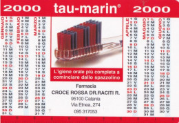 Calendarietto - TAU - MARIN - Farmacia Croce Rossa - Catania - Anno 2000 - Formato Piccolo : 1991-00