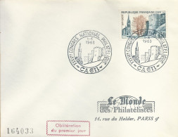 Enveloppe 1er Jour FDC N°1389 - Caen - 01/06/1963 - 1960-1969