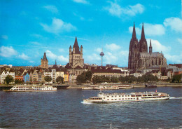 Navigation Sailing Vessels & Boats Themed Postcard Koln Am Rhein Old Town Cathedral - Velieri