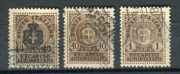 LUOGOTENENZA 1945 RECAPITO AUTORIZZATO 3 SERIE USATE - Servicio Privado Autorizado