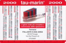 Calendarietto - TAU - MARIN - Farmacia Pallante - Perugia - Anno 2000 - Formato Piccolo : 1991-00