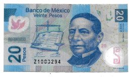 (Billets). Mexique Mexico. 20 Pesos 2012 Polymer - Mexique