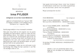 Irma Pyliser (1906-1998) - Devotieprenten