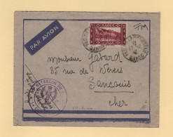 Maroc - 1942 - 33e Bataillon Du Genie - Etat Francais - FM + Avion - Briefe U. Dokumente