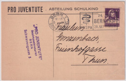 Zumst. 184 / Mi. 204 Auf Pro Juventute Abteilung Schulkind Karte Mit Werbeflagge HYSPA BERN 1931 - Storia Postale