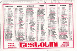 Calendarietto - Testolini - Anno 2000 - Formato Piccolo : 1991-00