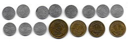 (Monnaies). France. Lot N°9. 1 Fr 1938, 1940, 1941 Et 2 Fr 1941 Et 50 C 1942 X11 & Lot 10 50 C38,45,47,96, 1fr 31,46... - Other & Unclassified