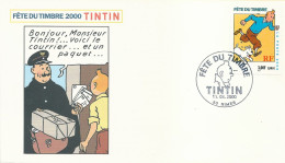 Enveloppe 1er Jour FDC N°3303 Fête Du Timbre 2000 - Tintin - 11/03/2000 - 2000-2009