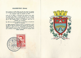 Document Avec Cachet Commémoratif IXème Exposition Philatélique - Courbevoie - 03-04/03/1962 - Commemorative Postmarks