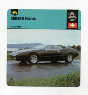 FICHE AUTOMOBILE -  SBARRO FRANCO - Automobili