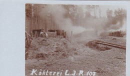 AK Foto Köhlerei L.I.R. 107 - Deutsche Soldaten - 1. WK (69056) - War 1914-18