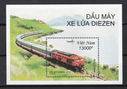 Feuillet Neuf** MNH 2001 Viêt-Nam  Vietnam  TRAIN : LOCOMOTIVE DIESEL Mi:VN BL131 Yt:VN BF110 - Viêt-Nam