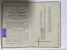 Devotie DP - Overlijden Cyriel Hoebeke Echtg Van Den Berghe - Munkzwalm 1905 - Zottegem / Sottegem 1951 - Obituary Notices