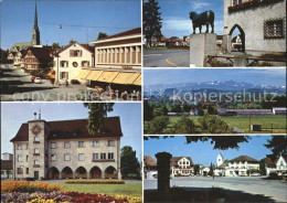 11995513 Amriswil TG Teilansicht Kirche Standbild Panorama Rathaus Brunnen Amris - Autres & Non Classés