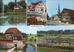 11995510 Amriswil TG Schwanenteich Gasthaus Baeren Schloss Zugbruecke Schwimmbad - Autres & Non Classés