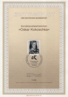 Germany Deutschland 1986-4 Oskar Kokoschka, Austrian Artist, Poet, Playwright, Writer Austria, Canceled In Bonn - 1981-1990
