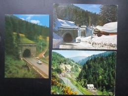 CP 15 Cantal SUPER LIORAN - LOT DE 3 CARTES POSTALE  - Le Tunnel Routier 1172 M. 1400 M. De Long - Sonstige & Ohne Zuordnung