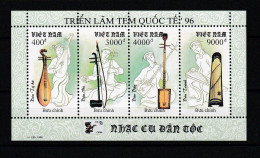 Feuillet Neuf** MNH 1996 Viêt-Nam Vietnam Exposition Philatélique Internationale Pékin " CHINA 96 "  Musical Instruments - Viêt-Nam