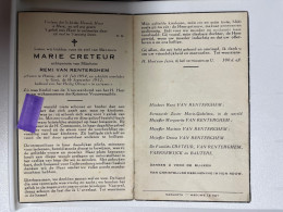 Devotie DP - Overlijden Marie Creteur Echtg Van Renterghem - Huisse / Huise 1894 - Gent 1952 - Overlijden