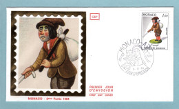 FDC Monaco 1984 - Santons De Provence - L'aveugle YT 1438 - FDC